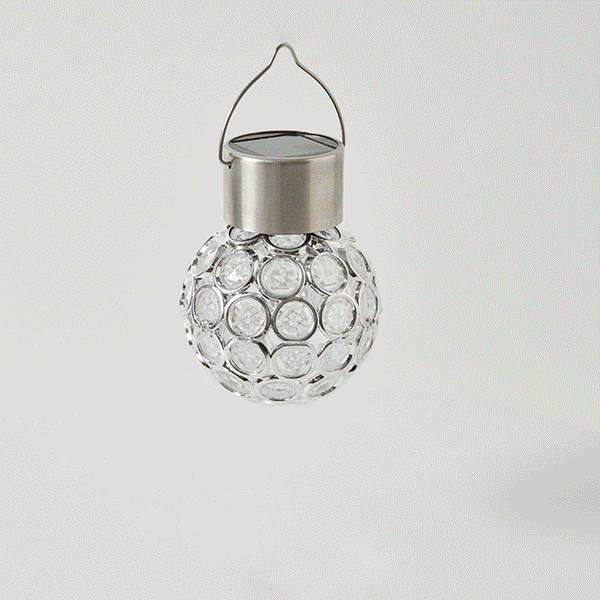 Bola de Cristal LED Multicor de Energia Solar
