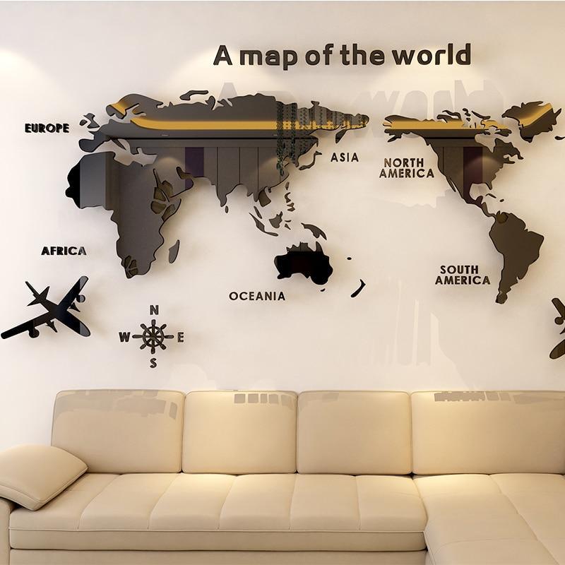 Mapa Mundi para Parede em Acrílico - Tenda de Ofertas