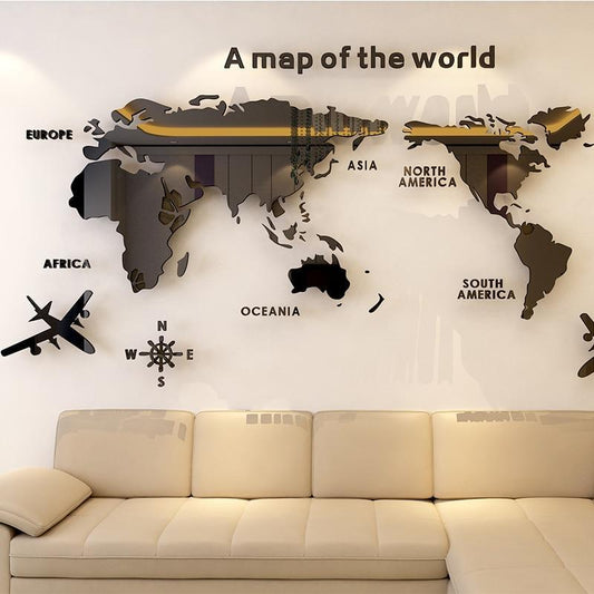 Mapa Mundi para Parede em Acrílico - Tenda de Ofertas