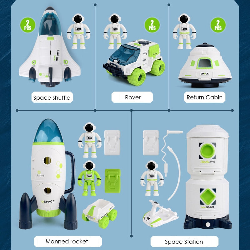 Quebra Cabeça Foguete e Base Espacial
