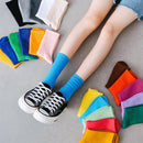 Meia Soft Canelada Cano Médio Respirável (22 Cores)