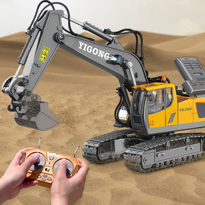 Carro Escavadeira RC Elétrico com Controle Remoto