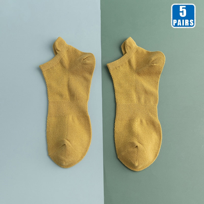 Kit 5 Pares de Meia Cano Curto Unissex (Todas de 1 Cor ou Sortidas)