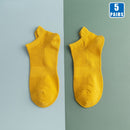Kit 5 Pares de Meia Cano Curto Unissex (Todas de 1 Cor ou Sortidas)