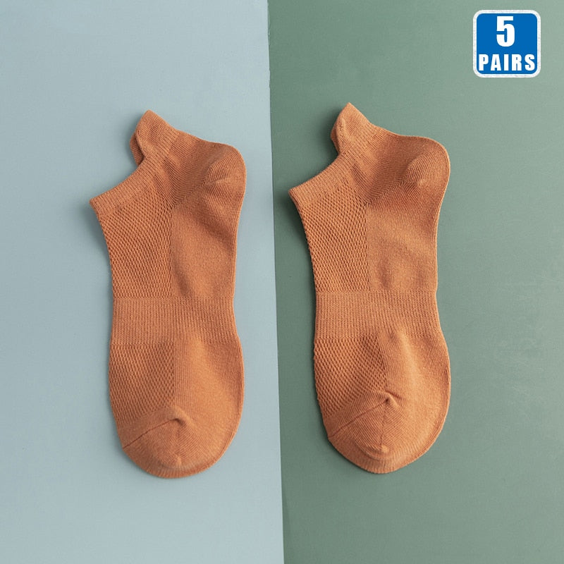 Kit 5 Pares de Meia Cano Curto Unissex (Todas de 1 Cor ou Sortidas)