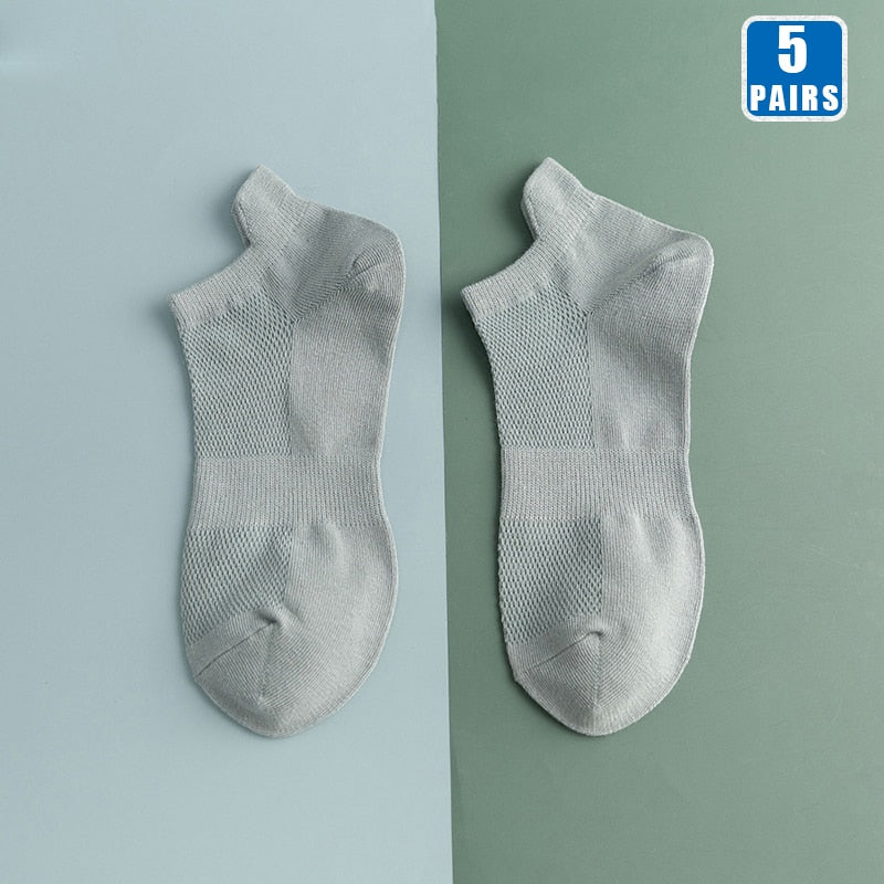 Kit 5 Pares de Meia Cano Curto Unissex (Todas de 1 Cor ou Sortidas)