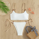 Biquíni Brasileiro Top Alça Cordão Cintura Baixa 3 Cores