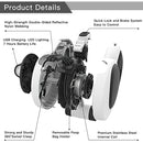 Coleira Guia Retrátil com Lanterna LED e Saco de Lixo