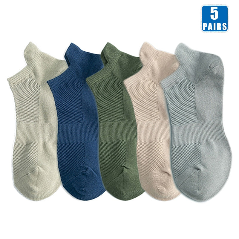 Kit 5 Pares de Meia Cano Curto Unissex (Todas de 1 Cor ou Sortidas)