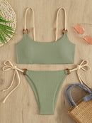 Biquíni Brasileiro Top Alça Cordão Cintura Baixa 3 Cores