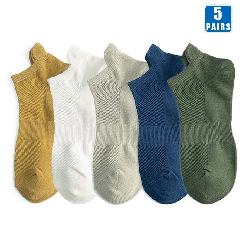 Kit 5 Pares de Meia Cano Curto Unissex (Todas de 1 Cor ou Sortidas)