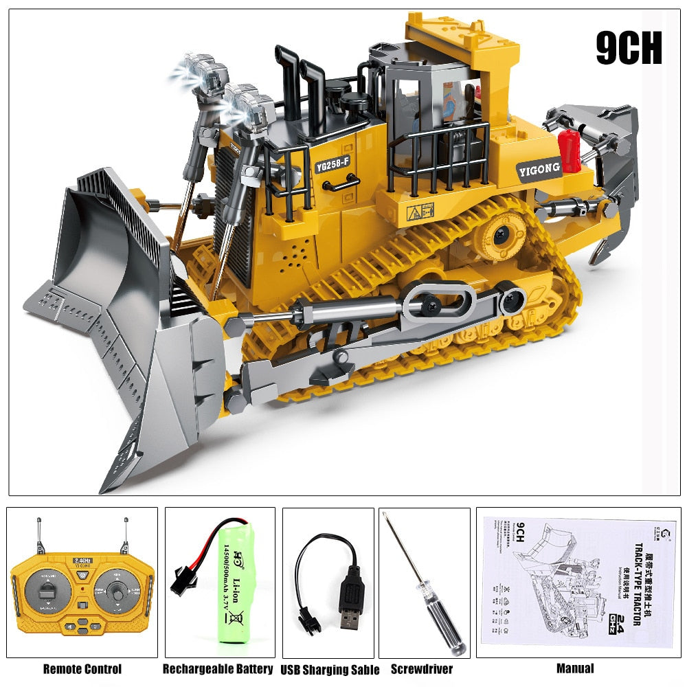 Carro Escavadeira RC Elétrico com Controle Remoto