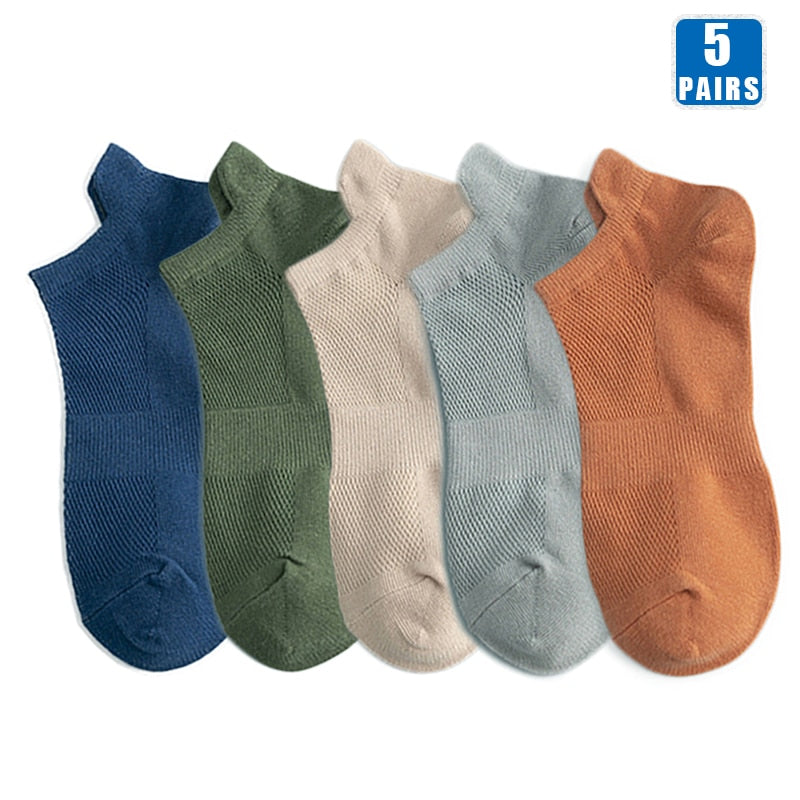 Kit 5 Pares de Meia Cano Curto Unissex (Todas de 1 Cor ou Sortidas)