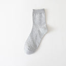 Meia Canelada Cano Médio Respirável