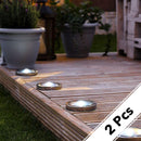 2 Peças de Luz de Chão LED a Energia Solar