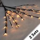 2 Conjuntos de Galhos Decorativos de Luz LED