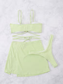 Biquíni Tanga Brasileira Coração 3 peças 3 cores