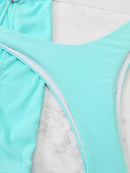 Biquíni Tanga Brasileira Coração 3 peças 3 cores