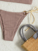 Biquíni Brasileiro Top Alça Cordão Cintura Baixa 3 Cores