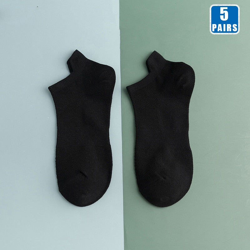 Kit 5 Pares de Meia Cano Curto Unissex (Todas de 1 Cor ou Sortidas)