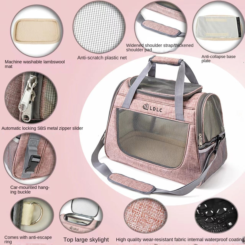 Bolsa de Viagem Transportadora Reflexiva para Pets 6 Cores