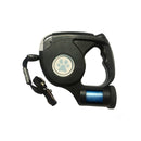 Coleira Guia Retrátil com Lanterna LED e Saco de Lixo