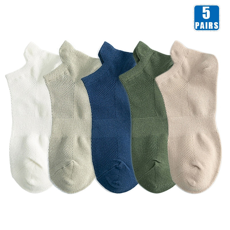 Kit 5 Pares de Meia Cano Curto Unissex (Todas de 1 Cor ou Sortidas)