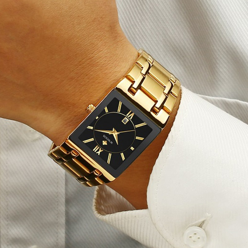 Relogio masculino elegance ouro