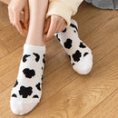 Kit 5 Pares de Meia Cano Curto Estampa de Vaquinha