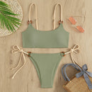 Biquíni Brasileiro Top Alça Cordão Cintura Baixa 3 Cores