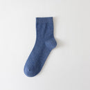 Meia Canelada Cano Médio Respirável