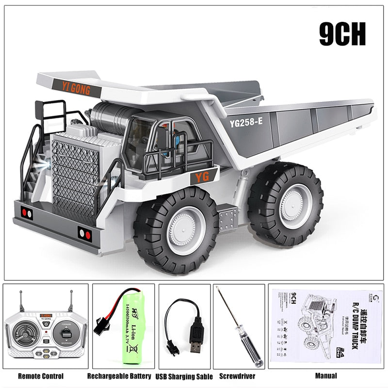 Carro Escavadeira RC Elétrico com Controle Remoto