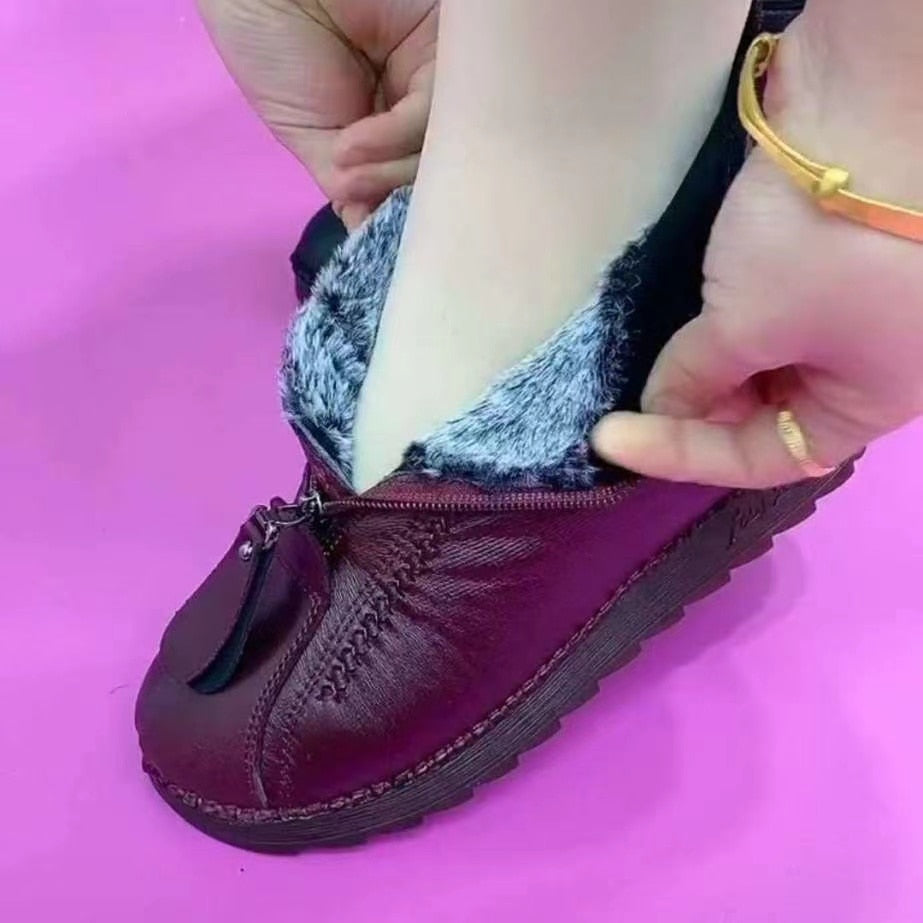 Bota de Inverno Raffezi™  Impermeável e aveludada (Queima de estoque)