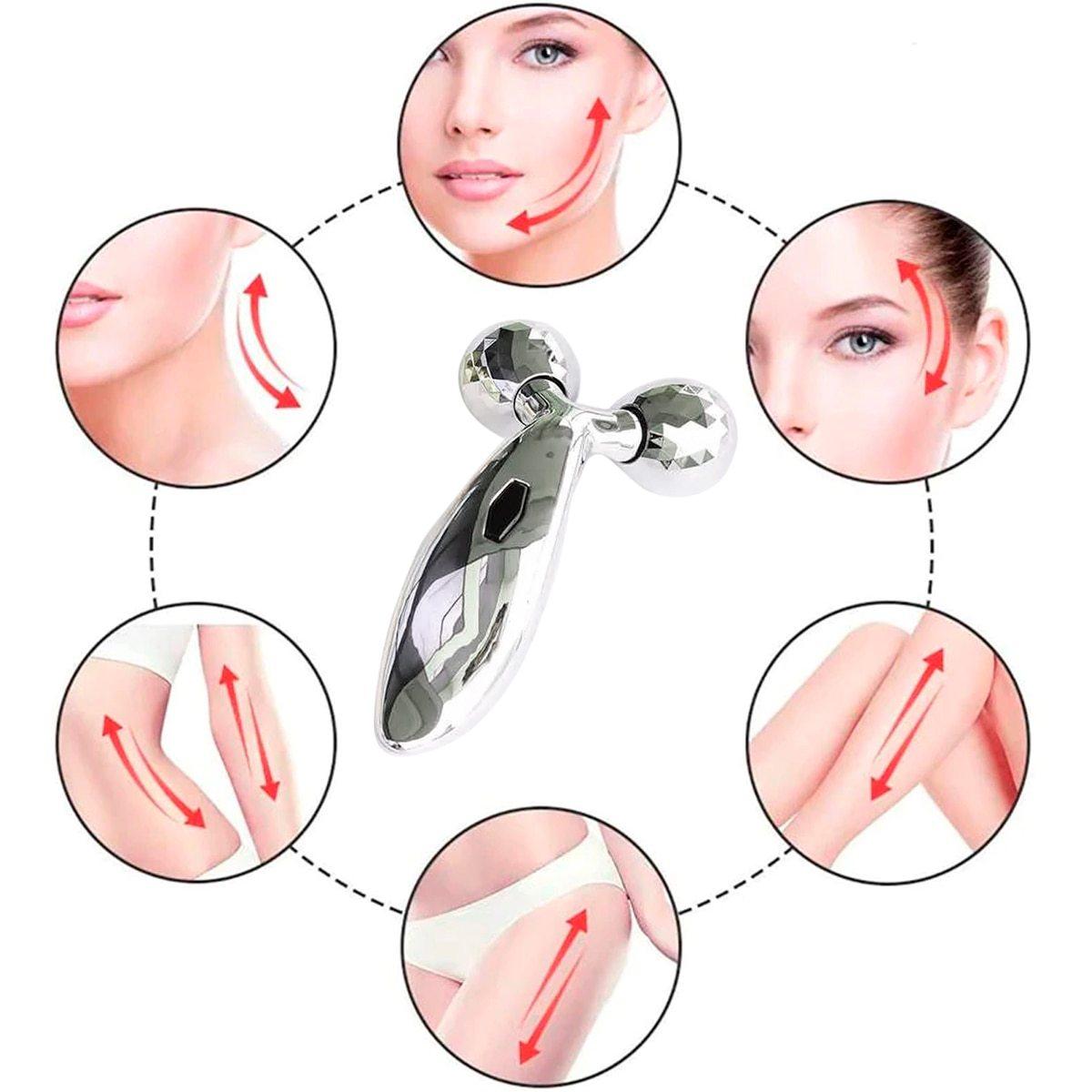 Aparelho Massageador Facial 3D Relaxa Estimula Circulação