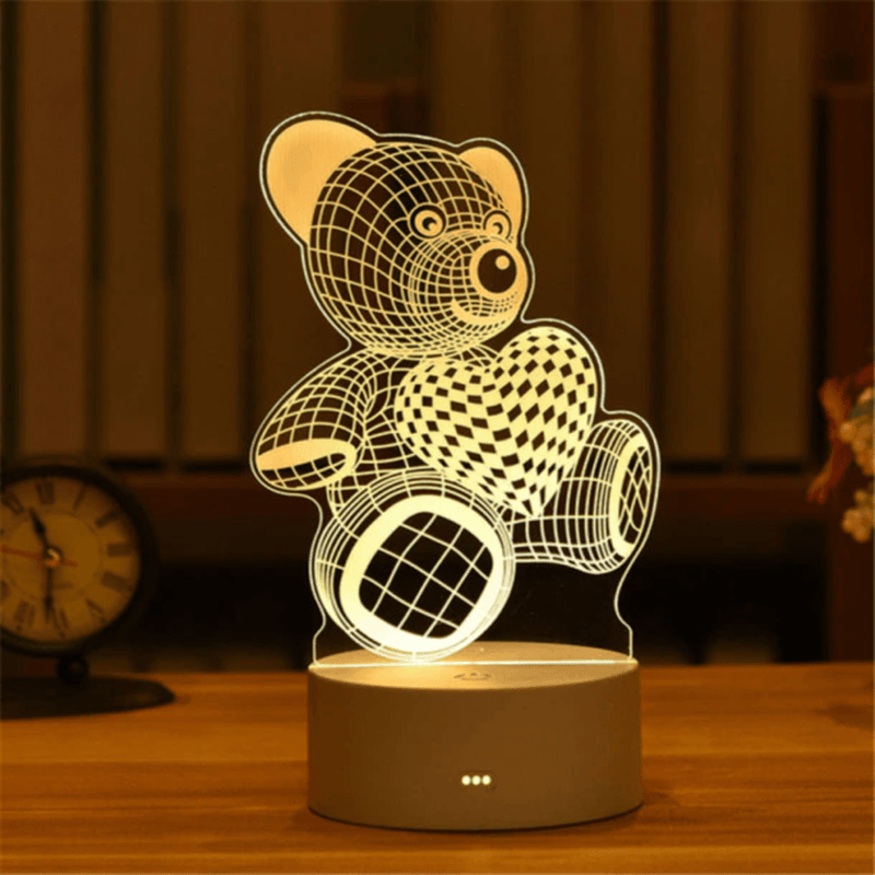 Luminária de Mesa em LED 3D - Tenda de Ofertas