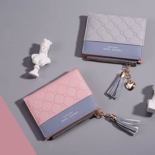 Carteira Feminina Pequena - Fashion Porta Cartões Bolso Zíper