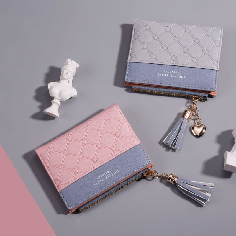 Carteira Feminina Pequena - Fashion Porta Cartões Bolso Zíper