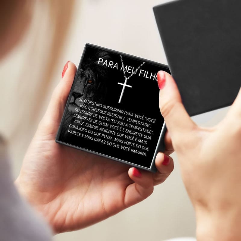 Colar de Cruz Para o Meu Filho