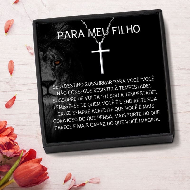 Colar de Cruz Para o Meu Filho