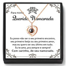 Colar Eu te Amo em 100 Idiomas - Para minha Querida Namorada