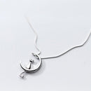 Colar Gato Na Lua Prata 925