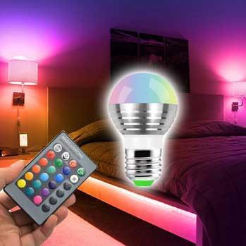 Lâmpada Mágica com Iluminação de Cores RGB Multicolorida - Cores Brilhantes, uma Bugiganga Divertida Para Ter!