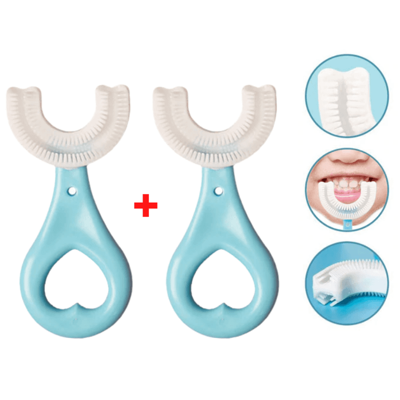 Escova De Dentes Infantil Baby Lush 360° Azul 2Pcs 2 A 6 Anos 00012038