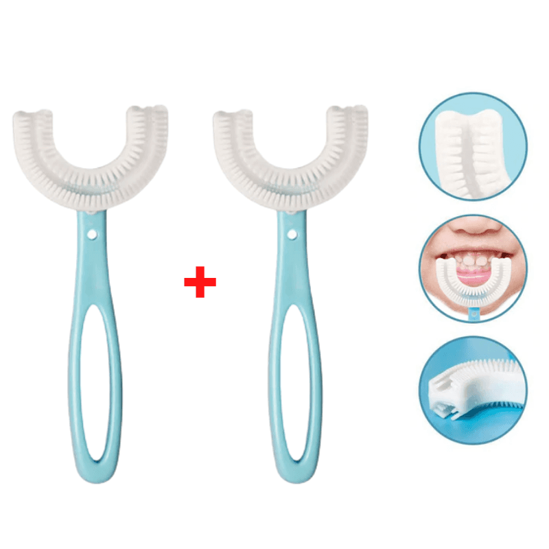 Escova De Dentes Infantil Baby Lush 360° Azul 2Pcs 6 A 12 Anos 00012038