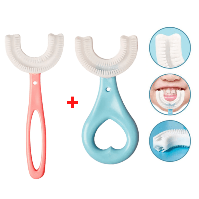 Escova De Dentes Infantil Baby Lush 360° Azul/rosa 2Pcs 2 A 12 Anos 00012038