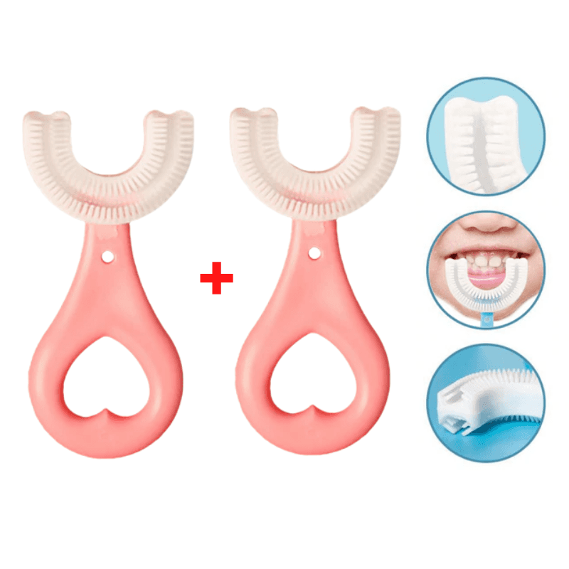 Escova De Dentes Infantil Baby Lush 360° Rosa 2Pcs 2 A 6 Anos 00012038