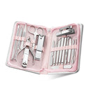 Kit Manicure 11 Ou 26 Pcs Profissional Rosa 21 Peças 00012015