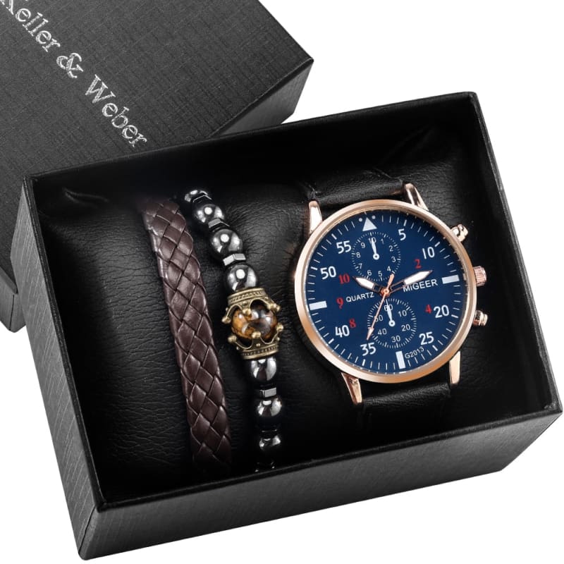 Kit Relógio Masculino + Pulseira Black Diamond Modelo 0 3 00012021