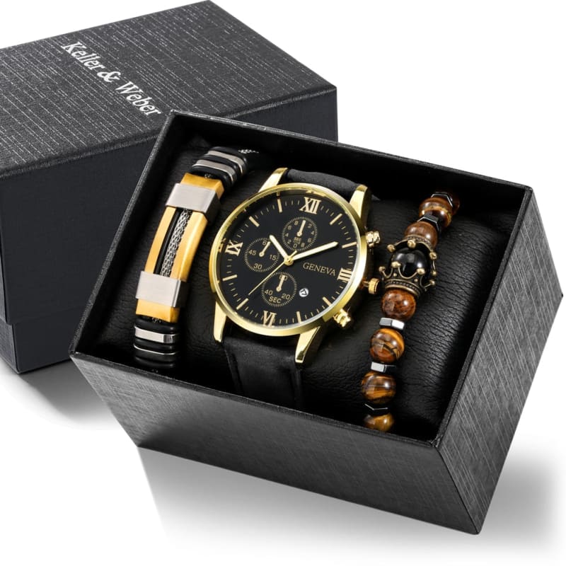 Kit Relógio Masculino + Pulseira Modelo 04