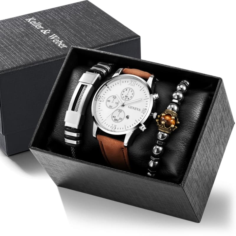 Kit Relógio Masculino + Pulseira Modelo 05